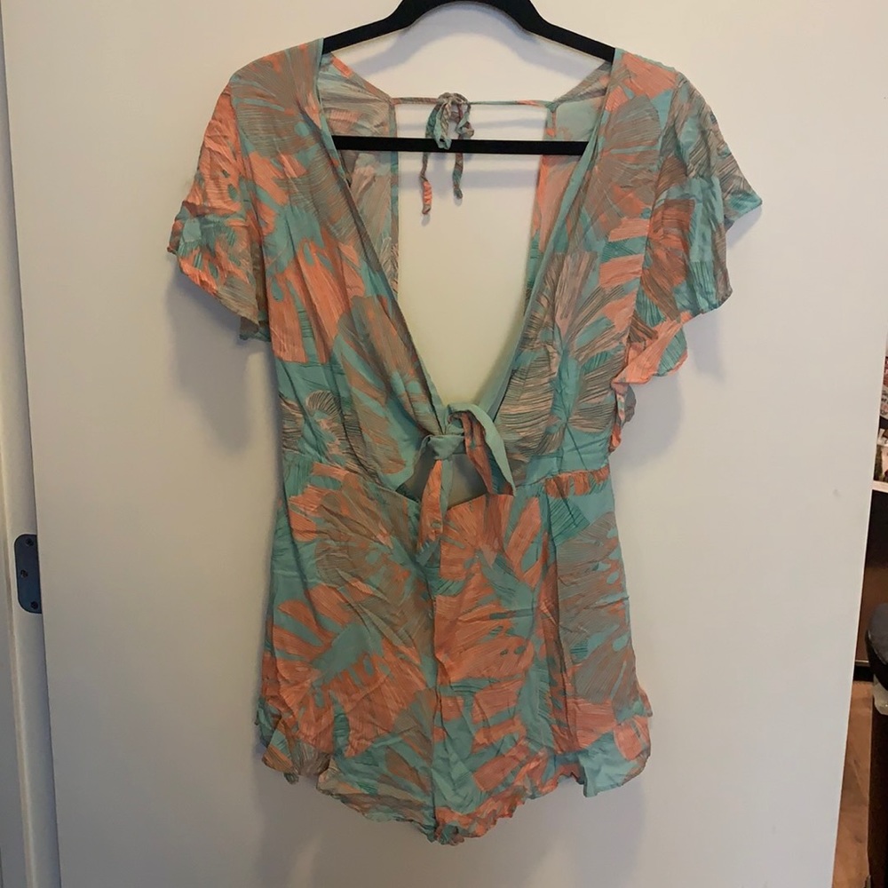 L*space blue and pink romper